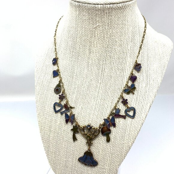 Christine Couturier Necklace Cosmic Boho Charms Hand Enameled Sweet Secrets - Picture 2 of 9